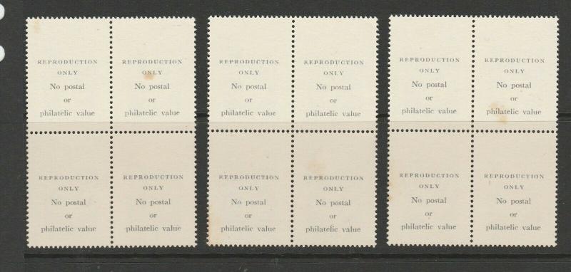 Malta 1954 Dogma, reproduction ( same colour ) by Penrose, UM/MNH blocks of 4