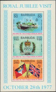 Barbuda  #302-304a, Complete Set(4), 1977, Never Hinged
