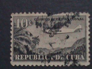 ​CUBA-AIRMIAL- VERY OLD CUBA AIR PLANES STAMPS USED- VF WE SHIP TO WORLD WIDE.