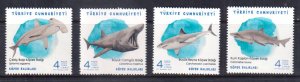 TURKEY - 2021 SHARKS / FISH MARINE LIFE - 4V - MINT NH