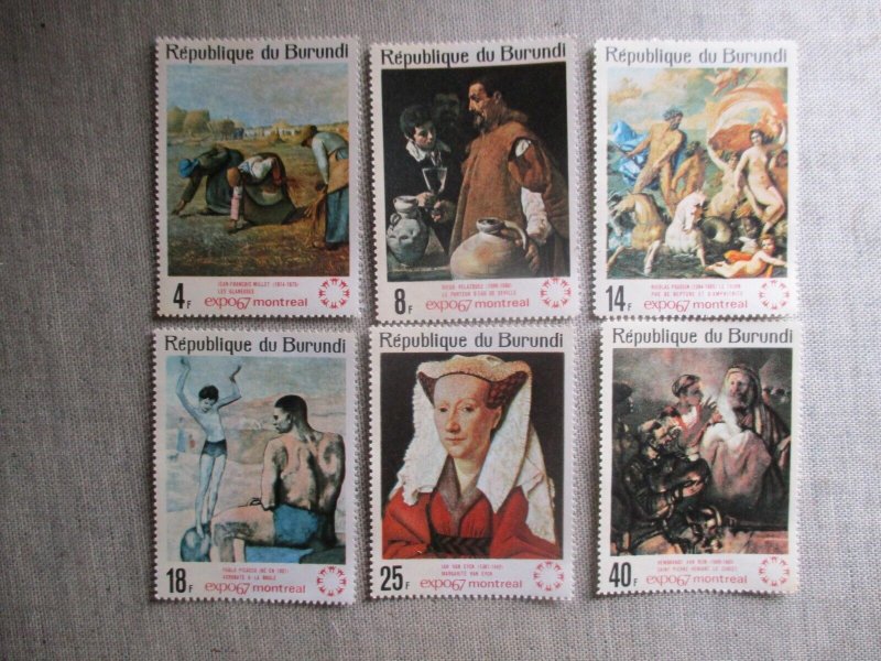 Burundi, Scott# 212-217, MNH