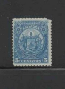 SALVADOR. EL #120 1895 5c COAT OF ARMS MINT VF LH O.G