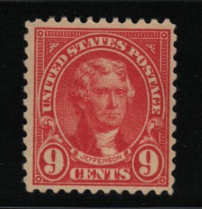 1923 Thomas Jefferson Sc 561 9c rose MNH single stamp (08