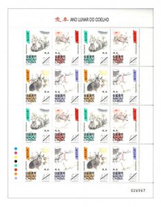 TangStamps:Macau 2023 Lunar Year of the Rabbit Sheetlet