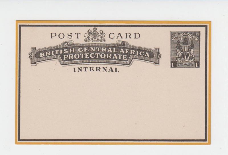 BRITISH CENTRAL AFRICA / RHODESIA 1890's, 1d CARD UNUSED H&G#4 (SEE BELOW