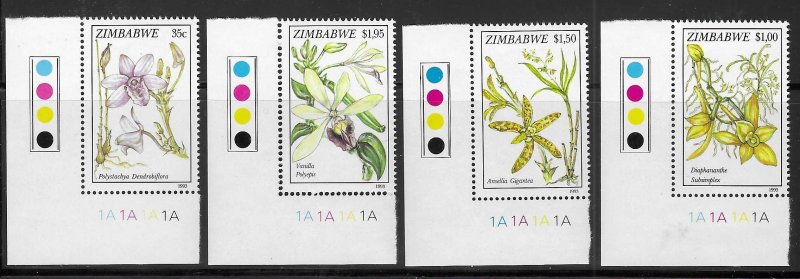 Zimbabwe #692-695 Flowers  (MNH) CV $8.00