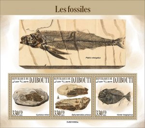 2021/08 - DJIBOUTI - FOSSILS                 3V  complet set    MNH ** T