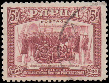 Papua New Guinea #113, Incomplete Set, High Value, 1934, Used