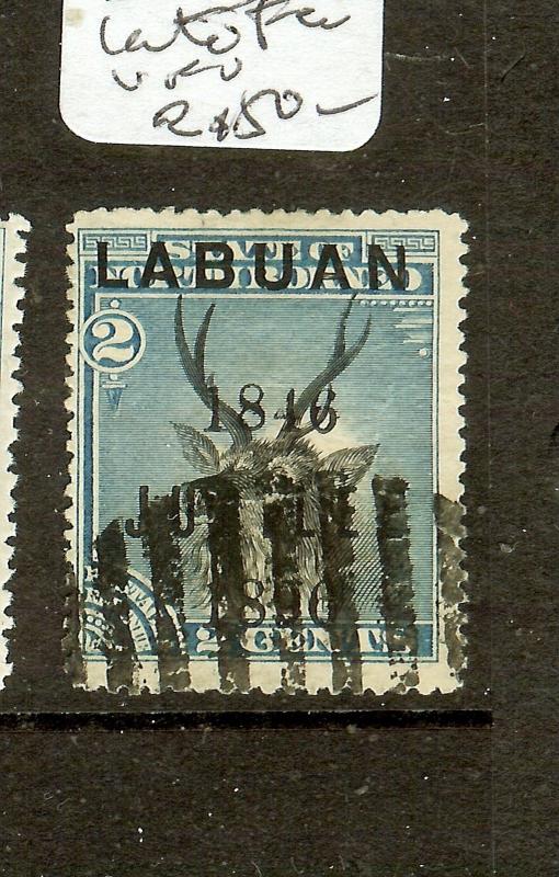 LABUAN (P2907B) JUBILEE 2C   DEER  LATE FEE CANCEL  SG63  VERY SCARCE   VFU