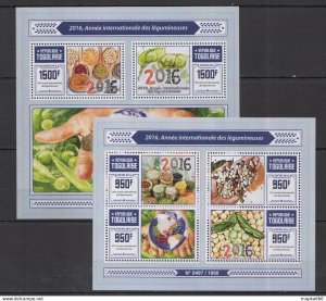 2016 Togo Nature Culture Flora Plants International Years Kb+Bl ** Tg246