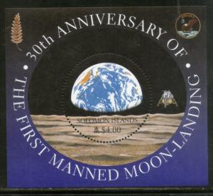 Solomon Islands 1999 1st Manned Moon Landing Space Sc 879 Odd Shape M/s MNH #...