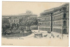 Postcard India 1905 Bombay Park Gardens Horse Elphinstone Circle