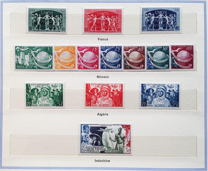 1949 GRAND UPU STAMP COLLECTION FROM 172 COUNTRIES, OVER 600 MNH-PRISTINE!