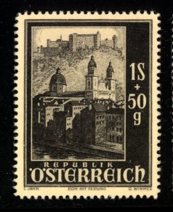 Austria 1948  Scott #B258 Black proof on Kartonpapier w/o gum as issued