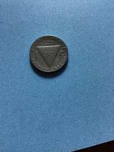 Cuba-1958-1 cent.Silver coin.Circulated.