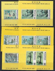 South Korea 781a-86a MNH set of 6 souvenir sheets (BB)(ad1779)