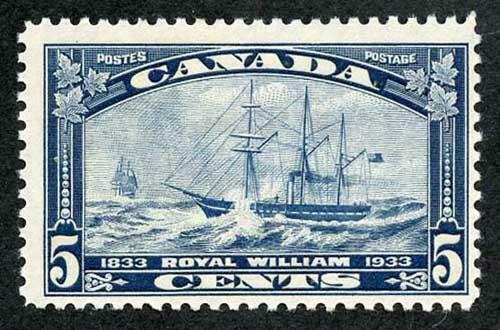 Canada SG331 5c Steamboat crossing M/Mint Cat 20 pounds