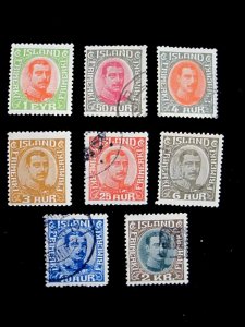 ICELAND - SCOTT# 108-110,113,121,124,125,127 - MINT/USED - CAT VAL $140.45