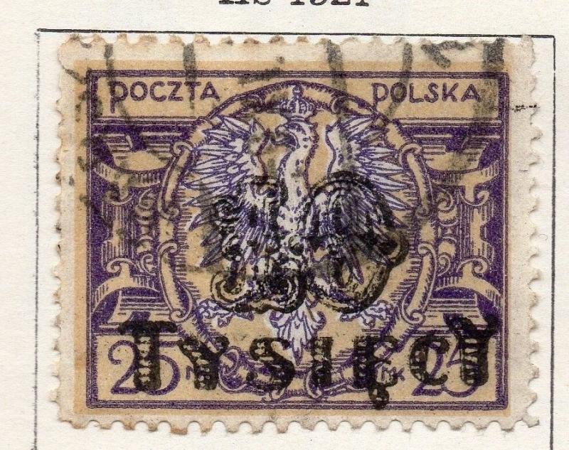 Poland 1923 Early Issue Fine Used 10T. Surcharged 133479