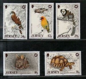 Jersey 1988 -  Wildlife Preservation , MNH set # 456-460