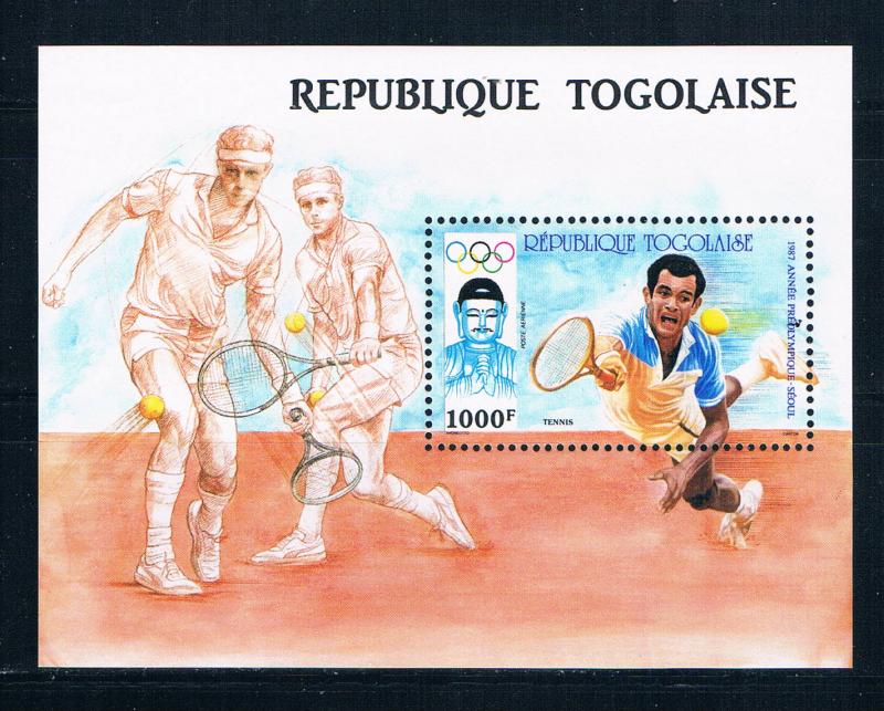 Togo 1443 MNH SS Tennis 1987 (T0092)