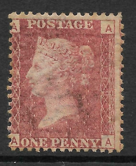 1858 Sg 43 1d Penny Red plate 169 Lettered A-A MOUNTED MINT