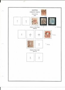 Austria Lombardy-Venetia Collection on 1 Page, Neatly Mounted & Identified