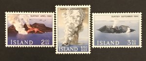 Iceland 1965 #372-74, Scenic Views, MNH.