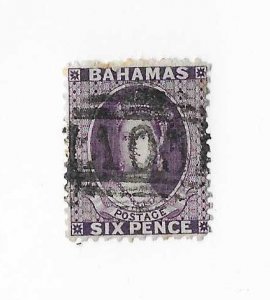 Bahamas Sc #14 6p deep violet used VF