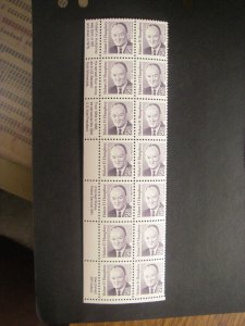 Scott 2189, 52c Hubert H. Humphrey, Zip & copy block of 14, MNH Great Americans