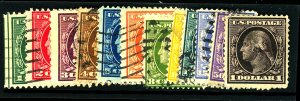 U.S. #331-342 USED MIXED CONDITION