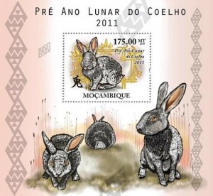 Mozambique 2010 MNH - Towards the Chinese Year of the Rabbit. Sc 2154