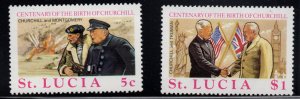 St. Lucia (1974) - Scott # 367 - 368,   MNH