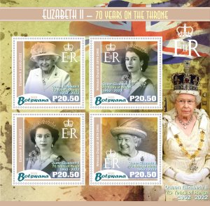 Stamps.The Royal family,in memory of Queen Elizabeth II 2022 year perforated NEW