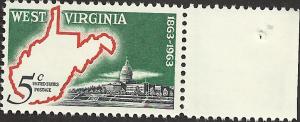 # 1232 MINT NEVER HINGED WEST VIRGINIA STATEHOOD 100TH ANNIV