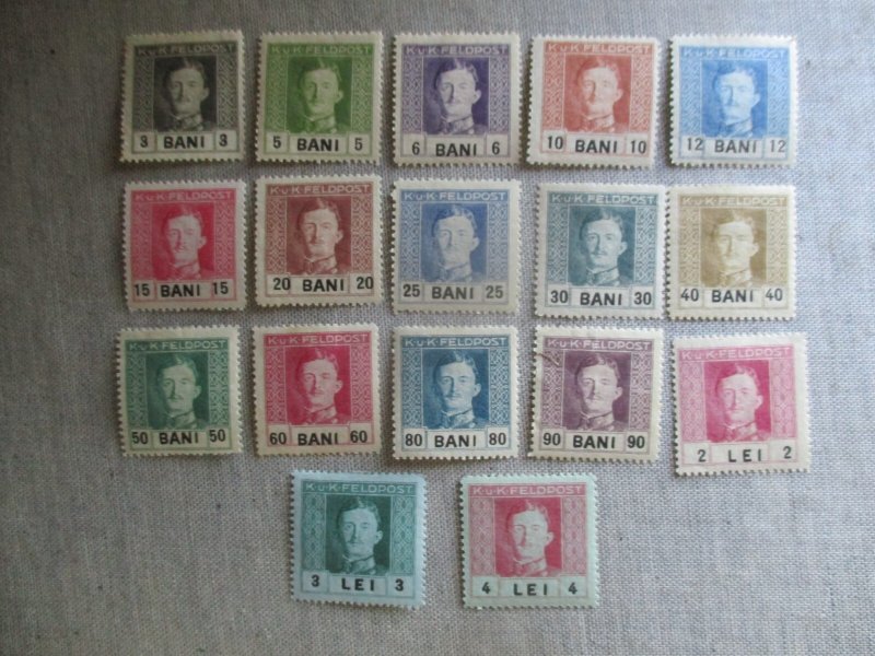 Romania, Scott# 1N18-1N34,MH