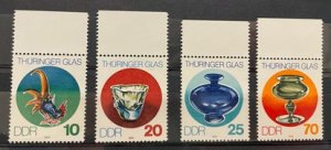 (625) DDR 1983 : THURINGIAN GLASS COCK CUP VASE ORNAMENTAL GLASS - MNH VF