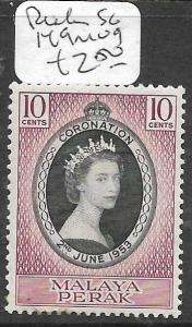 MALAYA  PERAK   (P1005B)  QEII CORONATION  SG 149  MOG