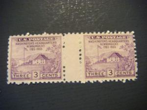 US 1936 peace issue vertical gutter pair mint s68m