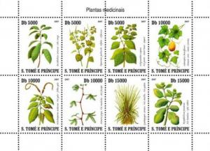 SAO TOME E PRINCIPE 2007 SHEET MEDIC PLANTS st7413