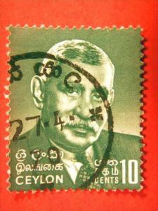 CEYLON, Sri Lanka, 1964, used, 10c D. S. Senanayake