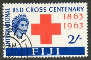 Fiji Scott 204 ULH - 1963 2/- Cent. of Red Cross Issue - SCV $2.50