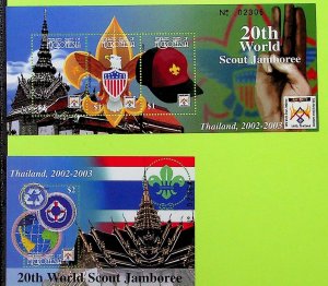 MICRONESIA Sc 500-1 NH 2 SOUVENIR SHEETS OF 2002 - SCOUTS - (SC2)