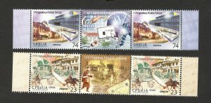 SERBIA-MNH**-STRIP-175 YEARS OF POST OF SERBIA-2015.