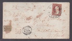 **US Local Stamp Cover, SC# 15L14, Bloods Acid Tied with SC# 11, CV $375.00