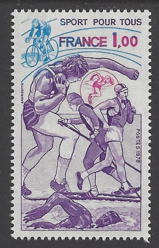 France 1978  Sports VF MNH (1619)