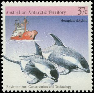 Australian Antarctic Territory 1988 Sc L76a-e Penguin Albatross Dolphin CV $5.25