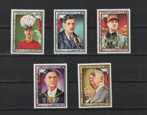 1972 Umm Al Qiwain - Charles De Gaulle complete set - Mi-610A-614A - MNH