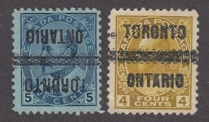 Canada Precancel TORONTO 3-91-I, 3-110