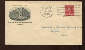 344 Schermack Used on Illinois Trust & Savings Bank Illustrated Cover MG98